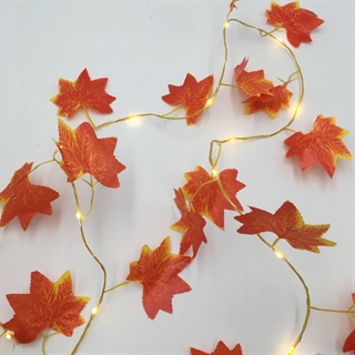 LED lyskæde med ahorn blade